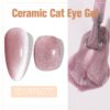 PinkLotta UV Gel Polish Nail Soak off Ceramic Cat Eye Light Pink Color