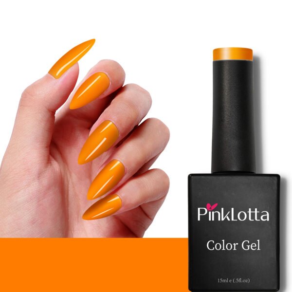 PinkLotta 15g Tropical Orange Color Nail Gel Polish PLO3036 - Image 2